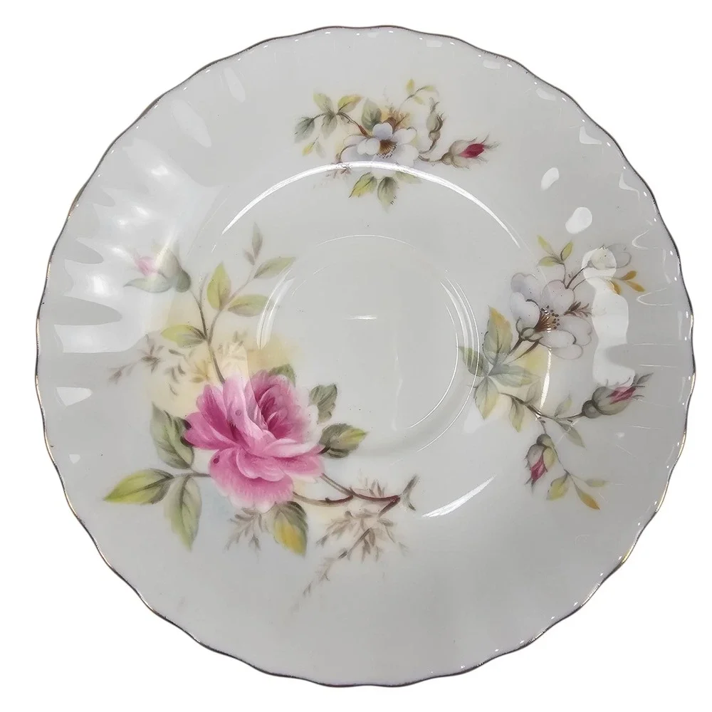 Royal Albert Bone China‎ Teacup Saucer Set Danbury Mint Pink Rose Floral England
